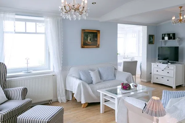 Wohnzimmer  Villa Hansa App. A3 - wunderschöne Ferienwohnung mit Panorama-Meerblick