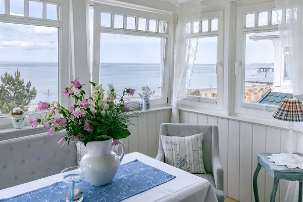 Meerblick  Villa Hansa App. A3 - wunderschöne Ferienwohnung mit Panorama-Meerblick