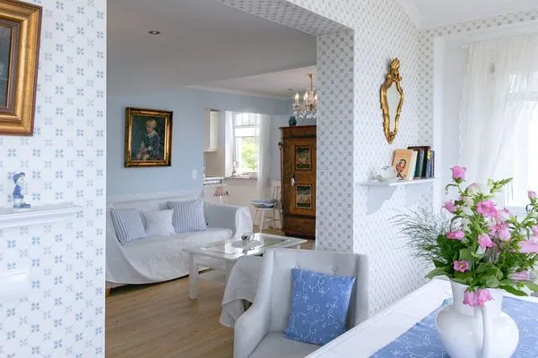 Wohnzimmer  Villa Hansa App. A3 - wunderschöne Ferienwohnung mit Panorama-Meerblick