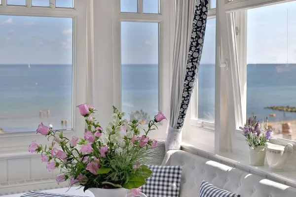 Meerblick  Villa Hansa App. B2 - wunderbarer Meerblick im Wintergarten