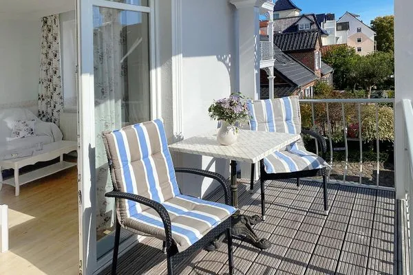 Balkon  Villa Hansa App. C2 - strandnahes Studio mit Südbalkon & Seeblick