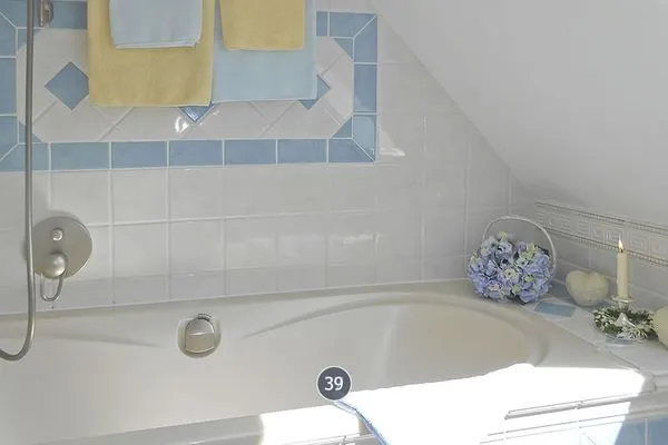 Badezimmer  Haus Anholt App. 39 - großzügige Studiowohnung in der Strandallee mit Teilmeerblick