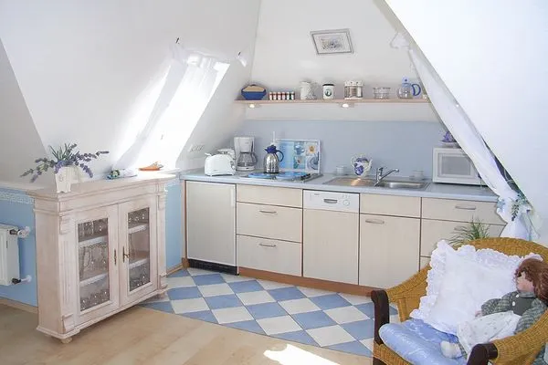 Küche / Küchenzeile  Haus Anholt App. 39 - großzügige Studiowohnung in der Strandallee mit Teilmeerblick