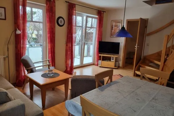 Wohnbereich mit TV Zur Hanse Wohnung 4.3 - Zur Hanse Süd