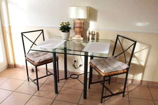 Wohnzimmer  Ferienwohnung Kleiner Seeigel in Sassnitz auf Rügen mit Terrasse