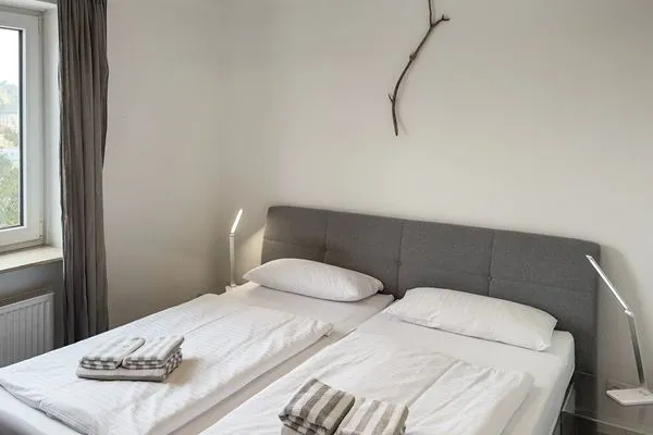 Schlafzimmer Haus Leitfeuer Ferienwohnung „Blick 19"