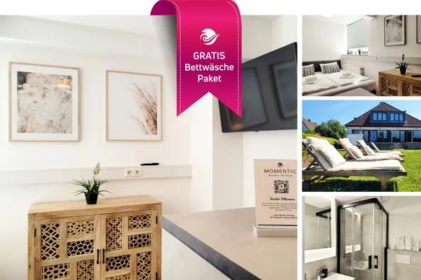 Moderne Mini FeWo im UG mit gratis Bettwäsche-Paket  Strandnahe Mini Ferienwohnung im Souterrain mit gratis Wäschepaket