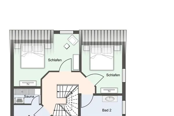 Reetdachhaus Dünenstieg Reetdachhaus Dünenstieg acht SPO Dorf - Grundriss