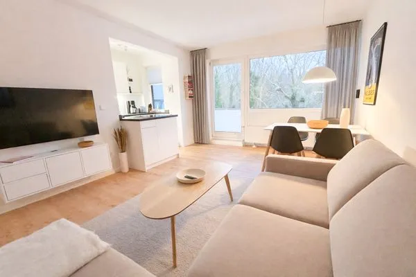 Wohnzimmer Haus Anton-Günther-Straße 16 Ferienwohnung Strandglück
