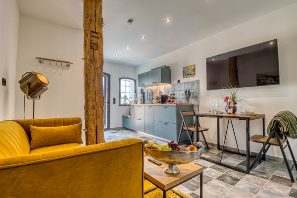  Country Lodge - Heuboden Tating - Ess- und Wohnbereich