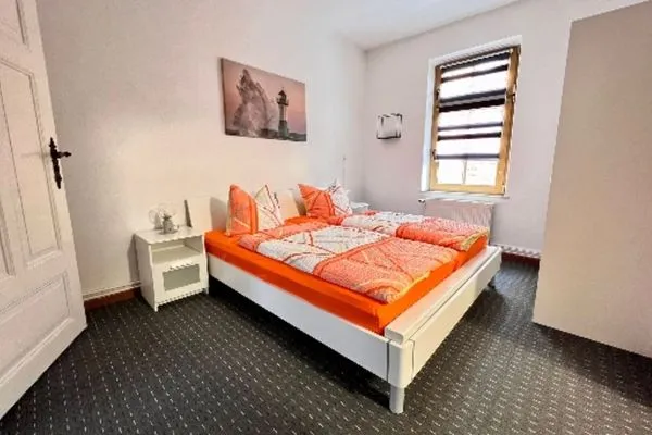 Bett  Ferienwohnung 2 Otto - in der Stadtmitte von Sassnitz