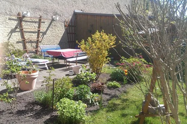 Grillbereich  Ferienwohnung 2 Otto - in der Stadtmitte von Sassnitz