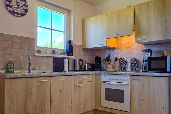 Küche / Küchenzeile  Ferienwohnung Muschel - Ostsee-Urlaub mit Hund