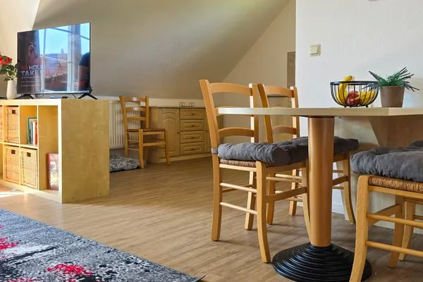 Wohnzimmer  Ferienwohnung Muschel - Ostsee-Urlaub mit Hund