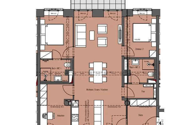 Grundriss  FeWo Seeadler in PRORA - 2.11