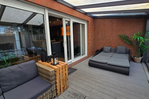 Terrasse  Ferienhaus Strandschnecke