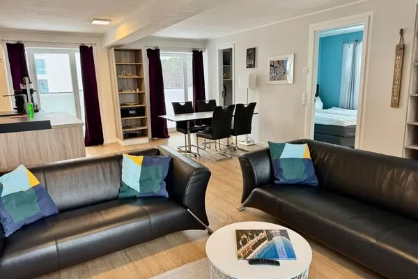 Wohnzimmer  FeWo Meeresglück in PRORA . 7.37