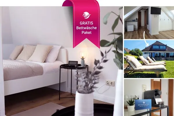 Preiswertes Appartement inkl. gratis Bettwäsche-Paket im Dachgeschoss - Strandnah  Dachgeschoss Ferienunterkunft ohne Küche in Strandnähe - Ideal für Kurztrips