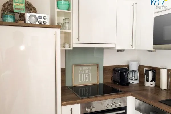 Küche / Küchenzeile Ferienhaus Melkerpad 28 Ferienwohnung Langeoogzeit
