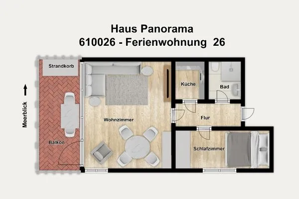 Grundriss Haus Panorama Ferienwohnung Panorama 26