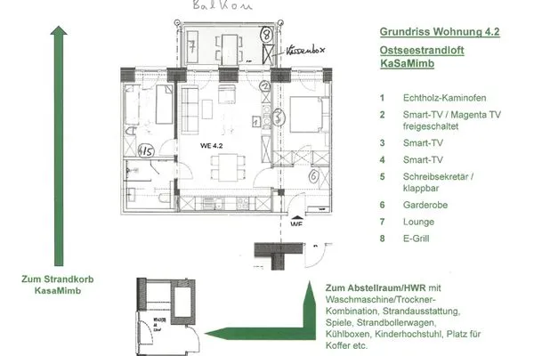 Grundriss  FeWo KaSaMimb in PRORA - 5.42