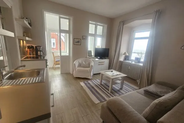 Wohnzimmer  Promenadenblick - Wohnung 2