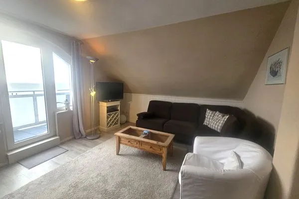Wohnzimmer  Promenadenblick - Wohnung 3