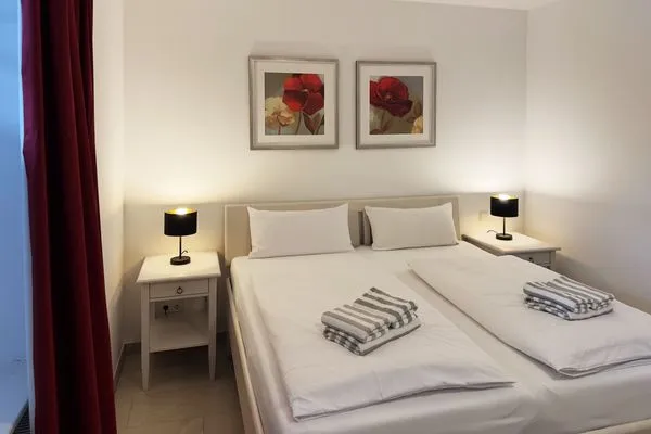 Schlafzimmer Strand Residenz Ferienwohnung "Strandruh"