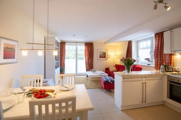 Wohnzimmer Strand Residenz Ferienwohnung "Strandruh"