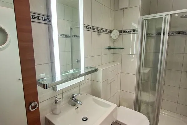 Badezimmer Haus Fritz-Reuter-Straße 5 Ferienwohnung Herbst