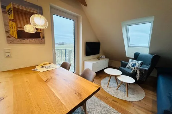 Wohnzimmer  Ferienwohnung Hafenblick