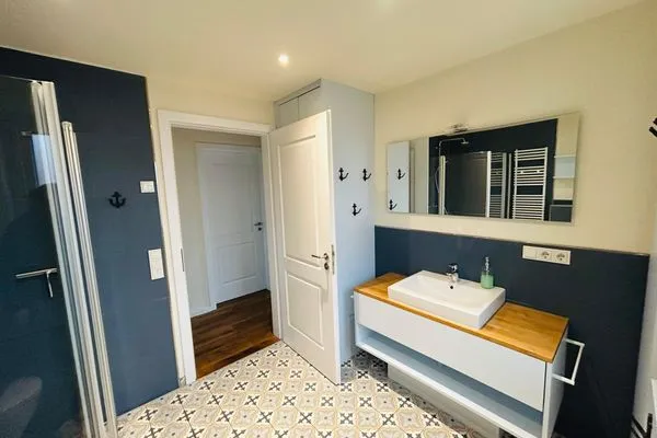 Badezimmer  Ferienwohnung Hafenblick