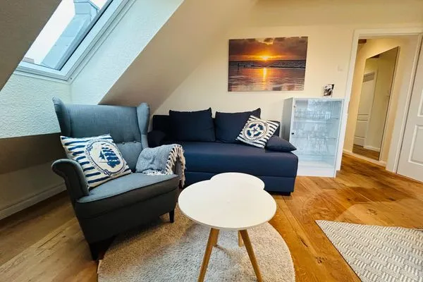 Wohnzimmer  Ferienwohnung Hafenblick