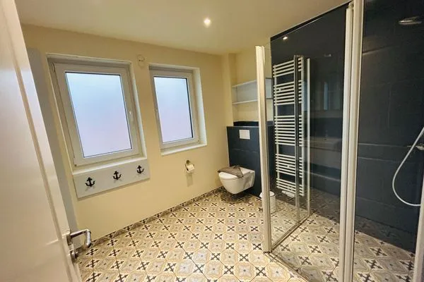 Badezimmer  Ferienwohnung Hafenblick