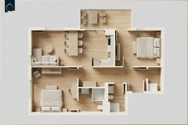 Grundriss  Ferienwohnung Ostseebude