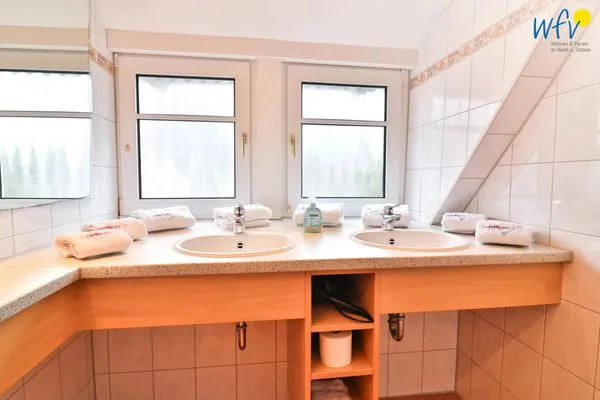 Badezimmer Haus am Meer Ferienwohnung Denise