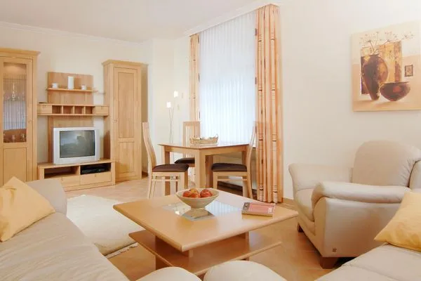 Wohnzimmer Haus am Meer Ferienwohnung Therese
