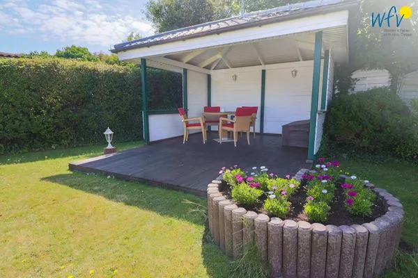 Gemeinschaftsterrasse Haus am Meer Ferienwohnung Therese