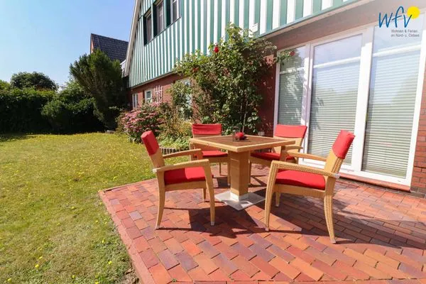 Terrasse Haus am Meer Ferienwohnung Sascha