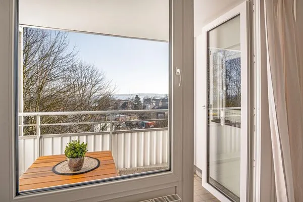 Balkon  Ferienwohnung Blick auf die Eckernförder Bucht