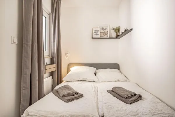 Schlafzimmer  Ferienwohnung Blick auf die Eckernförder Bucht