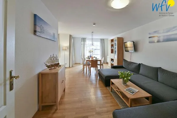 Wohnzimmer Villa Malte Ferienwohnung Ostseetraum