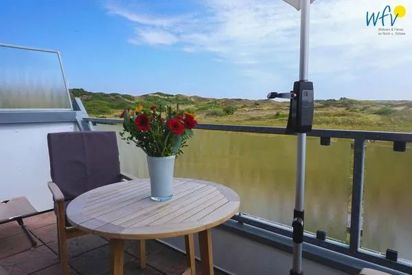 Balkon Haus Dünenblick Ferienwohnung 1