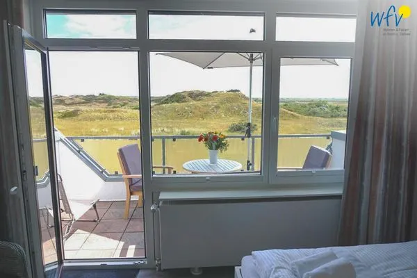 Balkon Haus Dünenblick Ferienwohnung 1