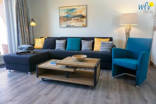 Wohnzimmer Haus Dünenblick Ferienwohnung 1