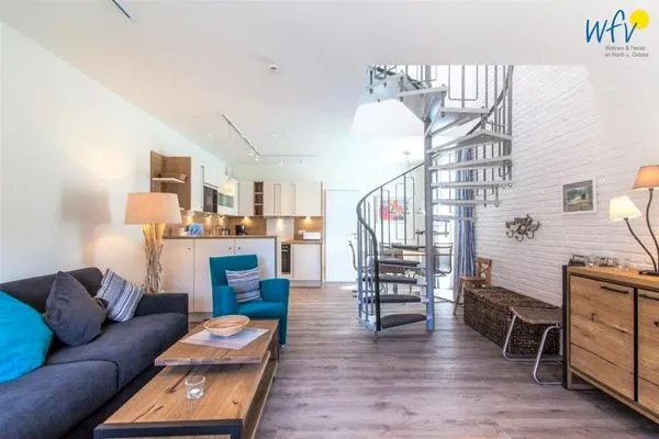 Wohnzimmer Haus Dünenblick Ferienwohnung 1