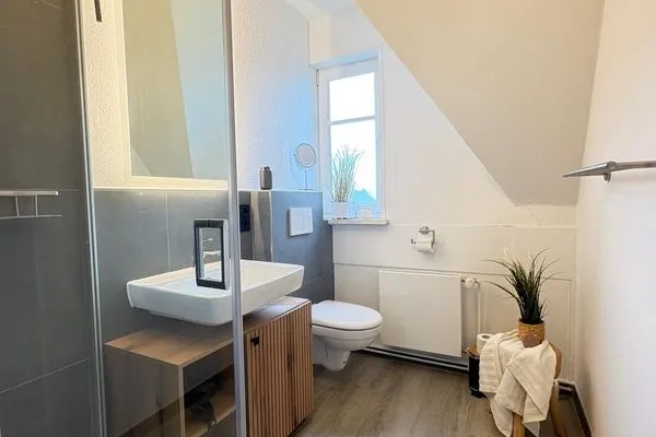 Badezimmer  Ferienwohnung Insel - Auszeit Pellworm