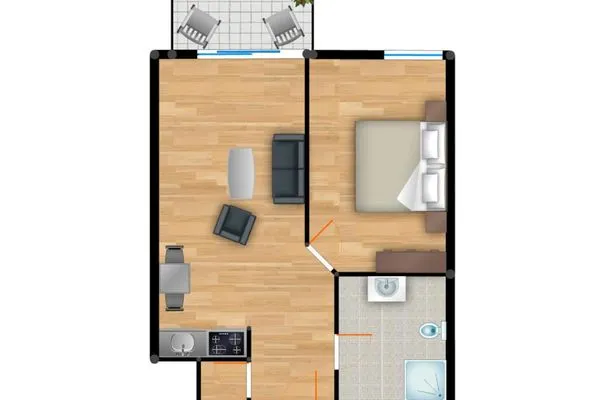 Grundriss  Residenz am Balmer See, Whg. 44