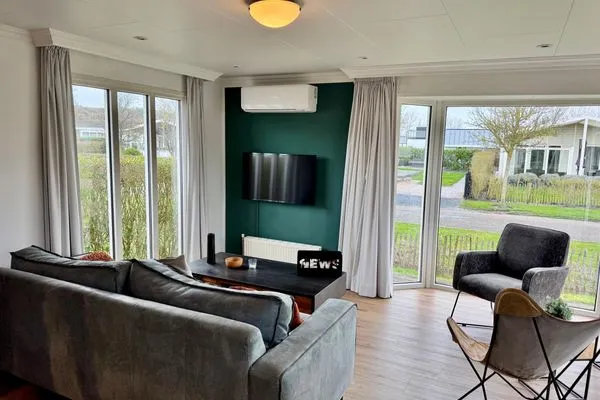  EuroParcs Schoneveld / Breskens Chalet Huis Joschi mit Zaun & Airco Haus Nr. G139