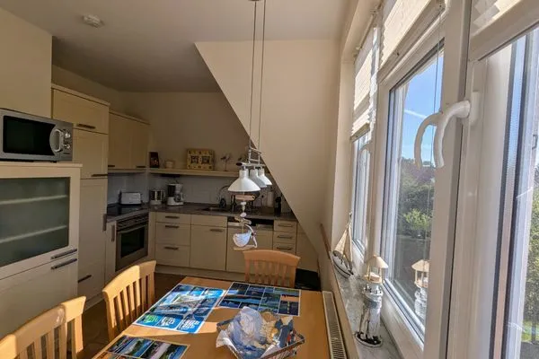 Wohnzimmer  Fewo "An de Waterkant" - Leuchtturmblick, Balkon